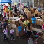 Cardboard Challange internationaal Foto rechtenvrij
